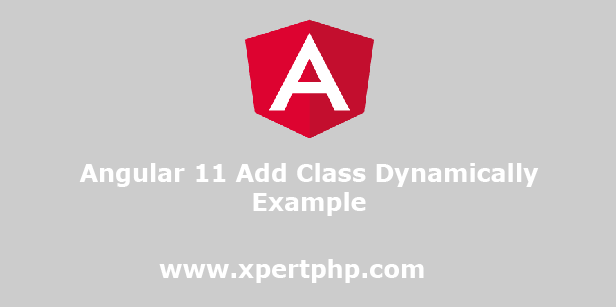 Angular 11 Add Class Dynamically Example
