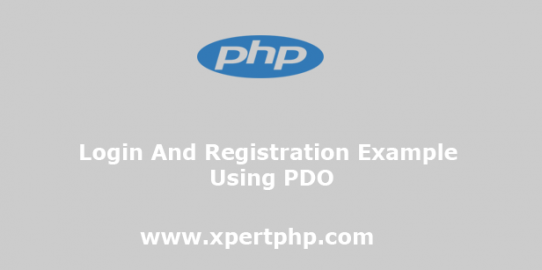 login and registration example using pdo