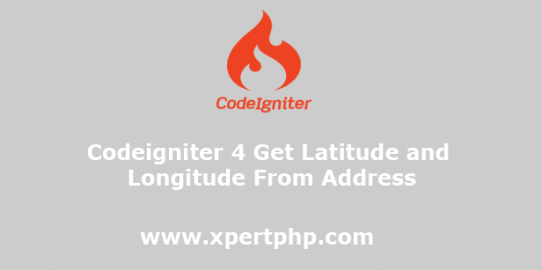 Codeigniter 4 Get Latitude and Longitude