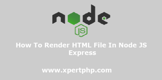 How to Render HTML File in Node JS Express