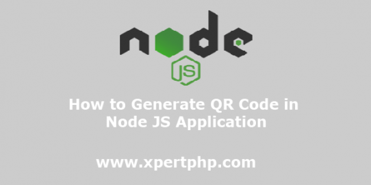 how to generate qr code in node js
