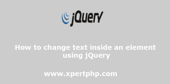 How to change text inside an element using jQuery