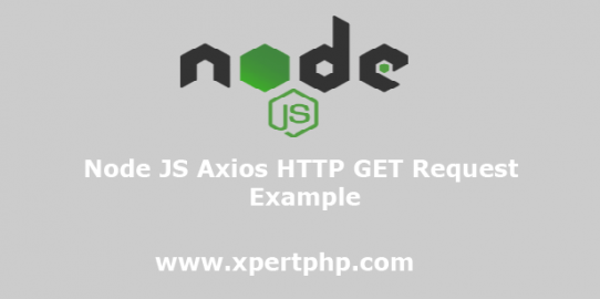 Node JS Axios HTTP GET Request Example